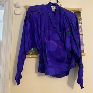 Vintage 80s 100% Silk Blouse